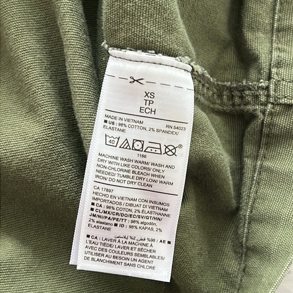 Old Navy Olive / Army Green Canvas Utility Bomber Jacket XS - Picture 3 of 6